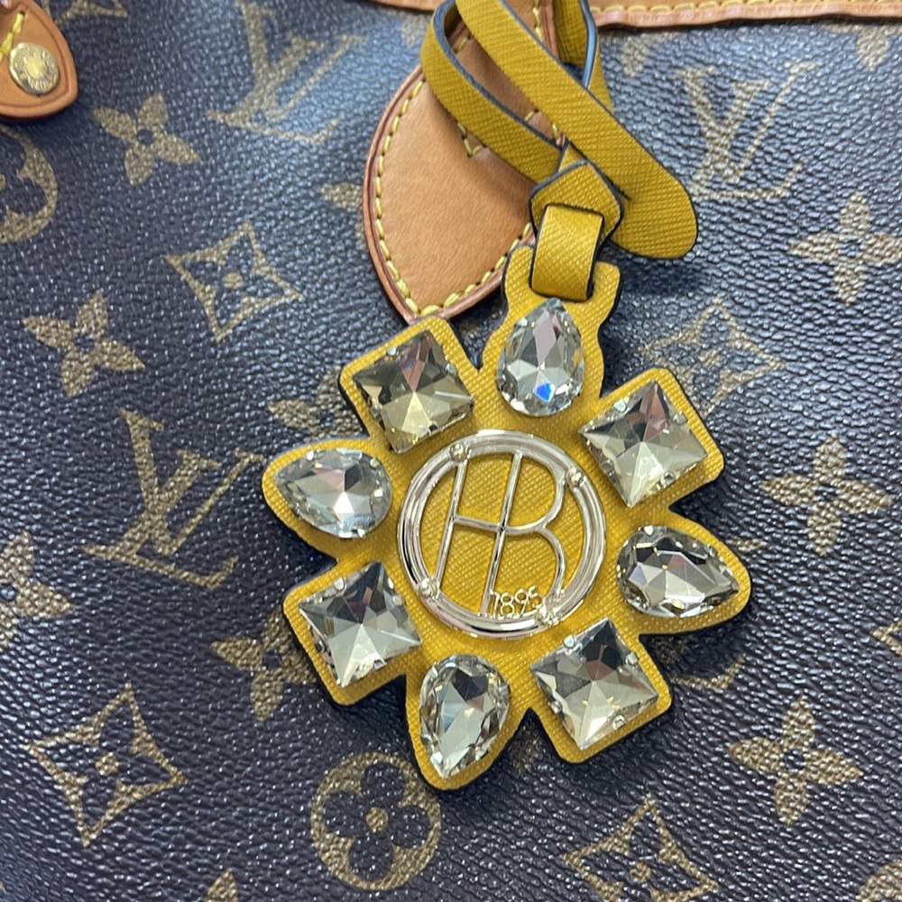 Bendel west 57th bag charm rhinestone yellow